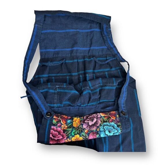 Guatemalan Ikat Vintage Embroidery Striped Custom Jumpsuit Size Small - Picture 8 of 8